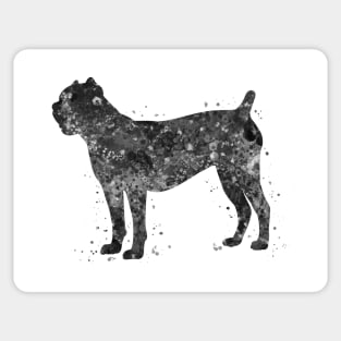 Cane corso dog black and white Sticker